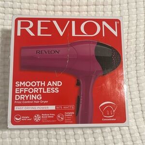 Revlon Smooth And Effortless Drying Frizz Control Hair Dryer Purple NIB